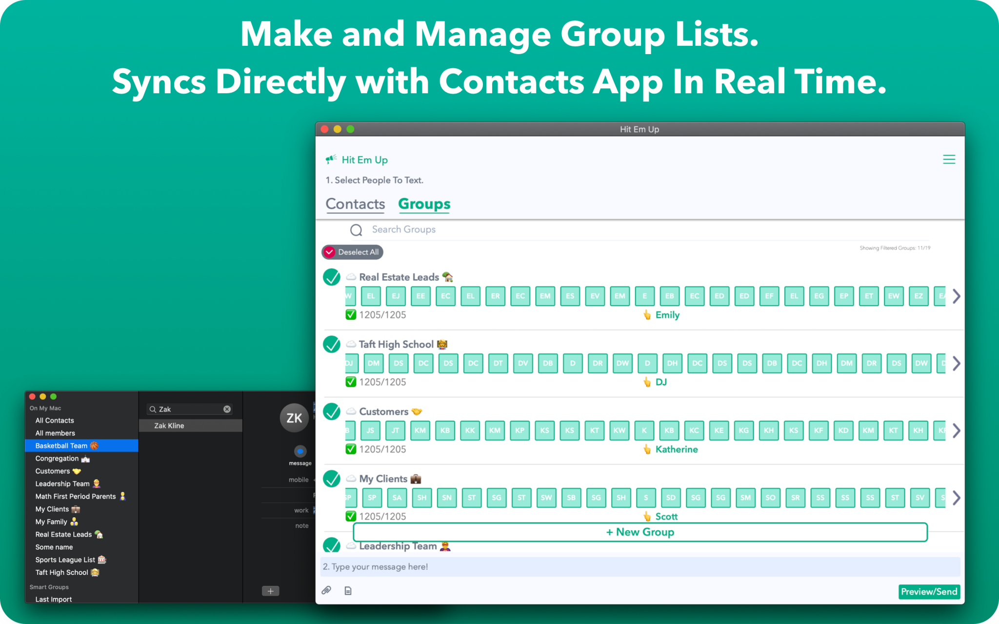 Contact-Contacts-Manager-Mac-iPhone-iPad-Sync-Mass-Text-Repeater-SMS-Message-Messaging-Group-Bulk-iCloud-Cloud-No-Reply-All